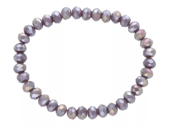 R4D03 BRANSOLETKA KRYSZTAŁKI 6 mm NA GUMCE