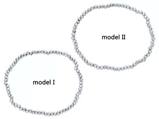 R2X27 BRANSOLETKA KRYSZTAŁKI 3 mm NA GUMCE