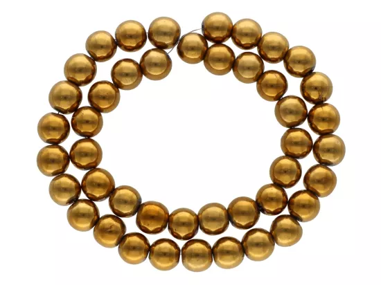 K6F37 KAMIEŃ HEMATYT KULE 10 mm 1 SZNUR