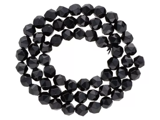 K7D40 AGAT CZARNY KULE FASETOWANE 5,5 mm - 1 SZNUR