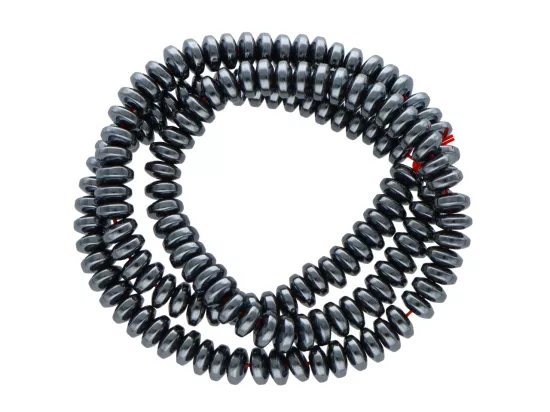 K6A92A HEMATYT TALERZYKI 6 mm - 1 SZNUR