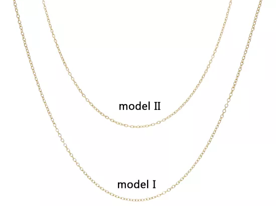 N3J56 ŁAŃCUSZEK STAL CHIRURGICZNA - 40+5 cm