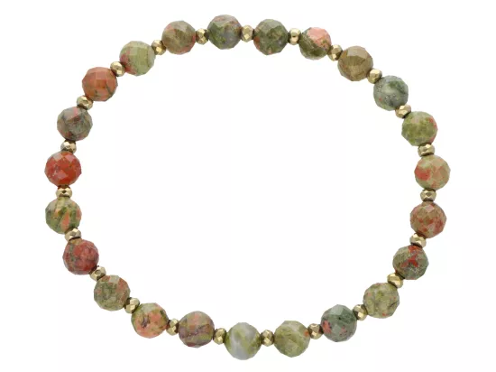 R5B77 BRANSOLETKA UNAKIT I HEMATYT