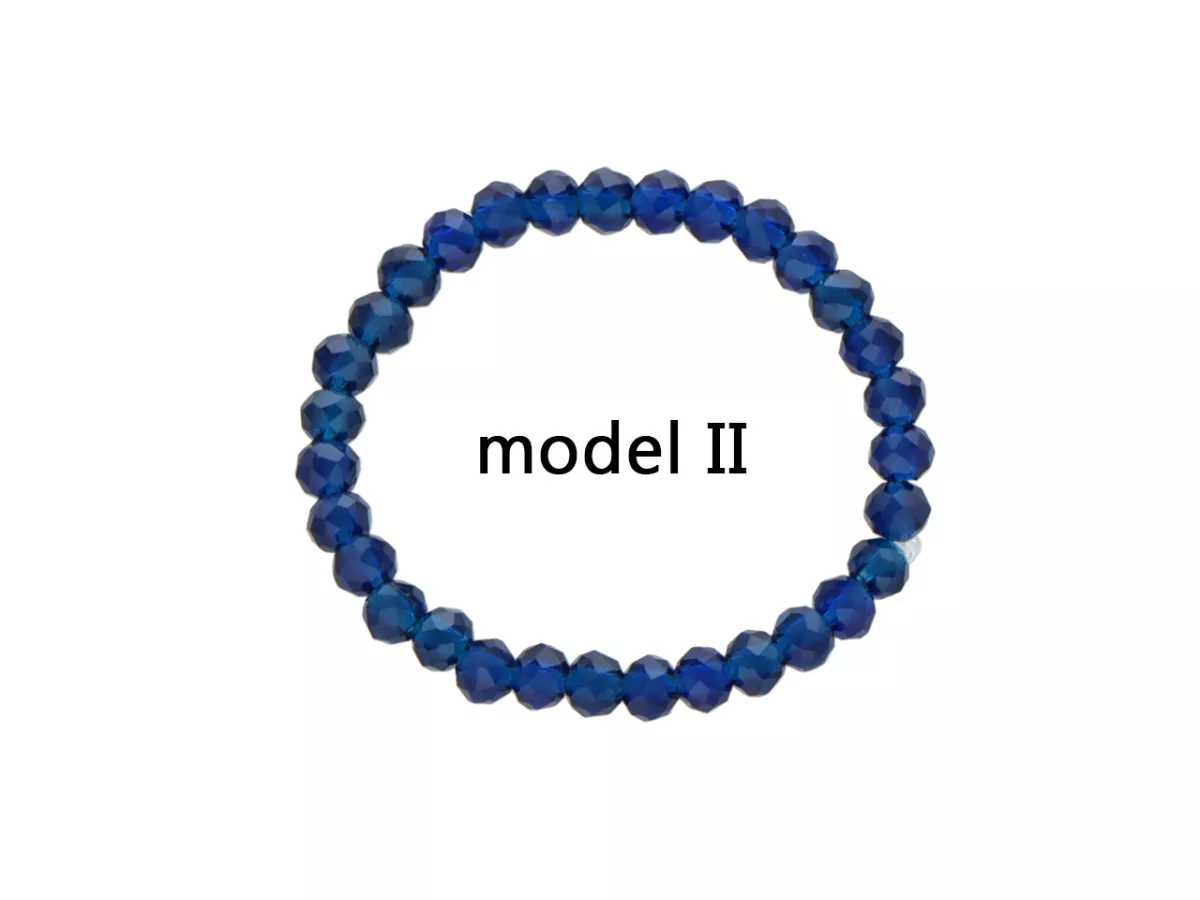 R3B82 PIERŚCIONEK SZAFIR NIEBIESKI KULE FASETOWANE 2 mm