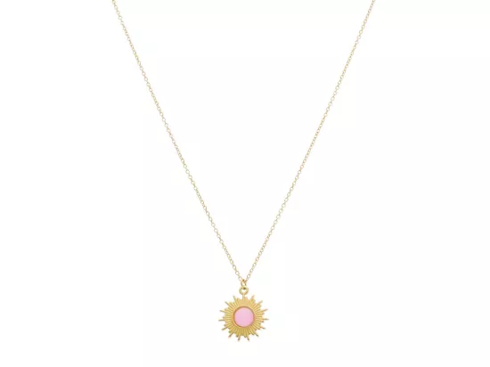 N3M25 NASZYJNIK KWARC RÓŻOWY I STAL CHIRURGICZNA