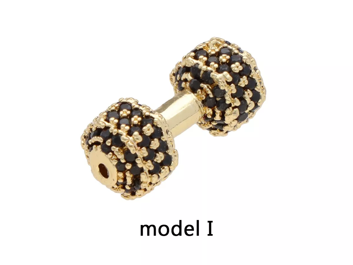 P5R01 PRZEKŁADKA OZDOBNA Z MIEDZI Z CYRKONIAMI - 1 SZTUKA