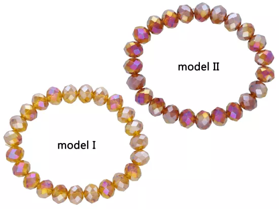 R1S93 BRANSOLETKA KRYSZTAŁKI NA GUMCE 10 mm