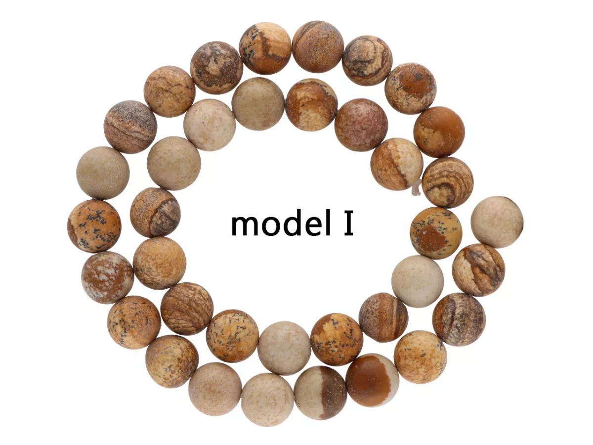 K6P50 JASPIS OBRAZKOWY MATOWY KULE 10 mm - 1 SZNUR