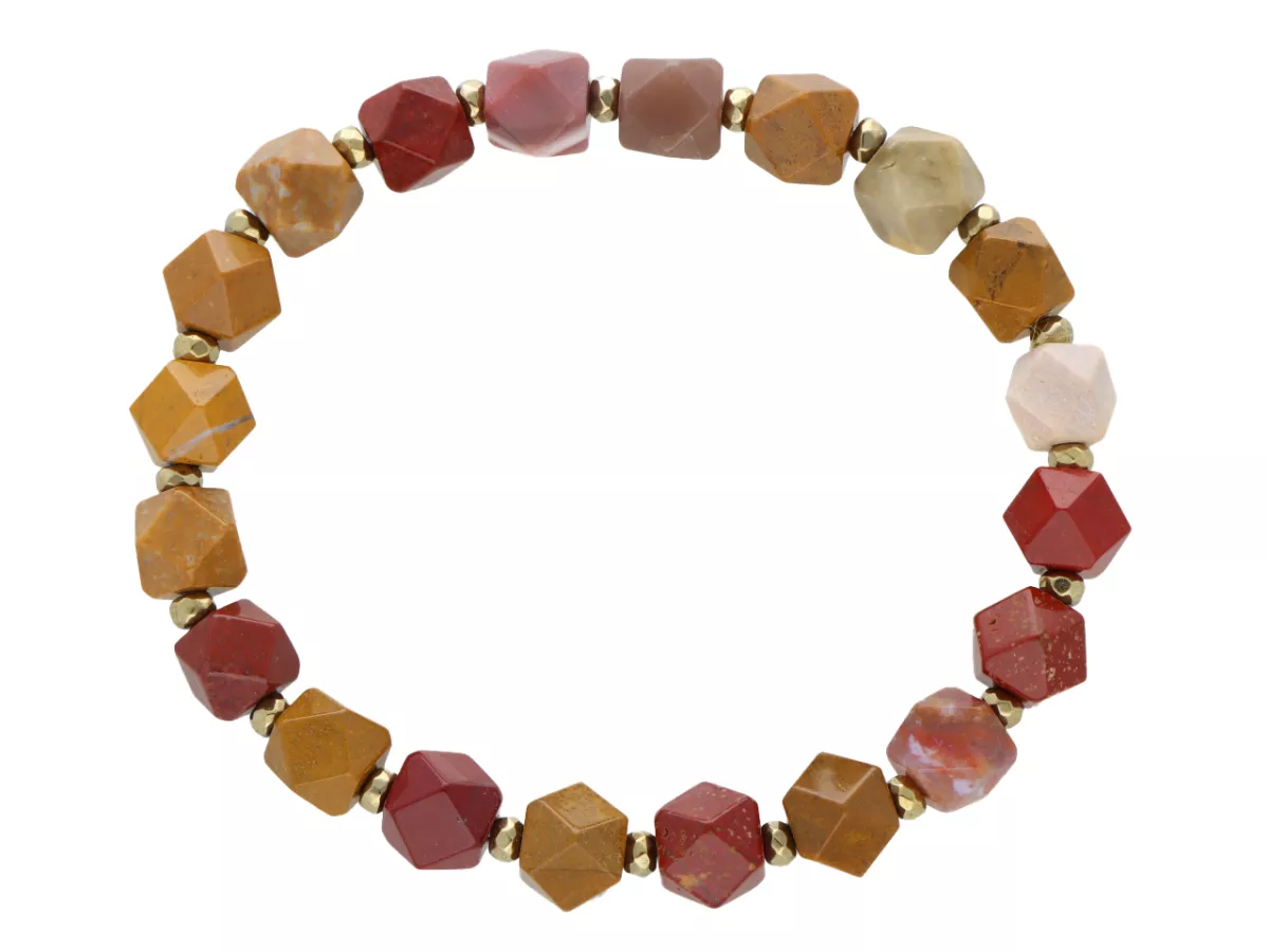 R5C20 BRANSOLETKA MOKAIT I HEMATYT