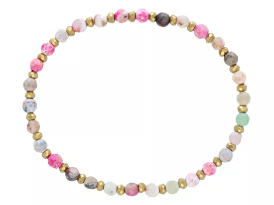 R5D01 BRANSOLETKA AGAT I HEMATYT