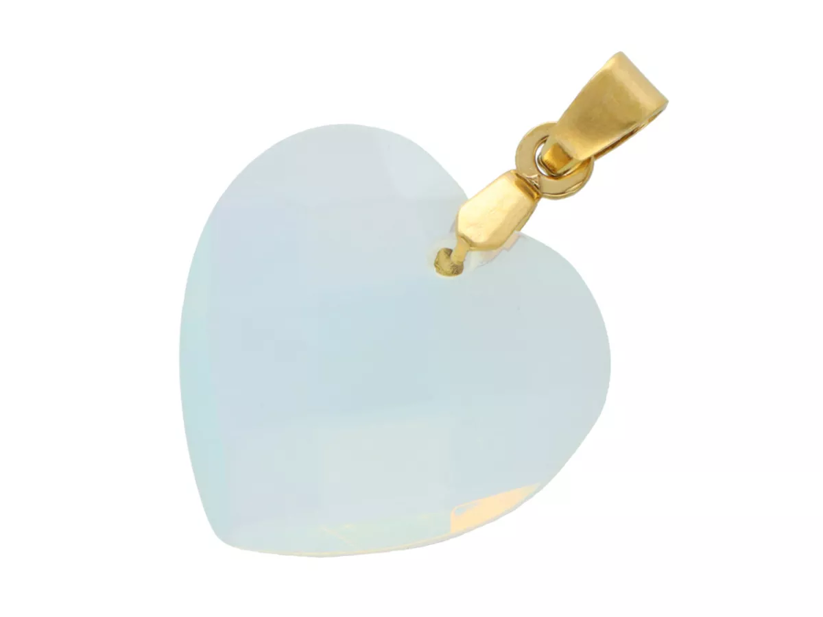 W2Z45 WISIOR ZAWIESZKA OPAL SERCE FASETOWANE