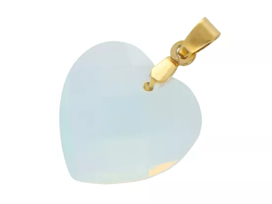 W2Z45 WISIOR ZAWIESZKA OPAL SERCE FASETOWANE