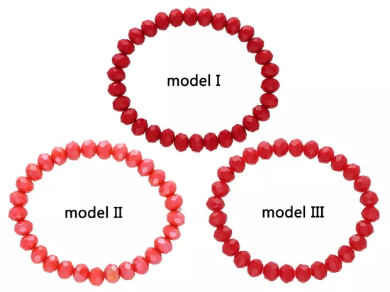 R1P36 BRANSOLETKA KRYSZTAŁKI 8 mm NA GUMCE