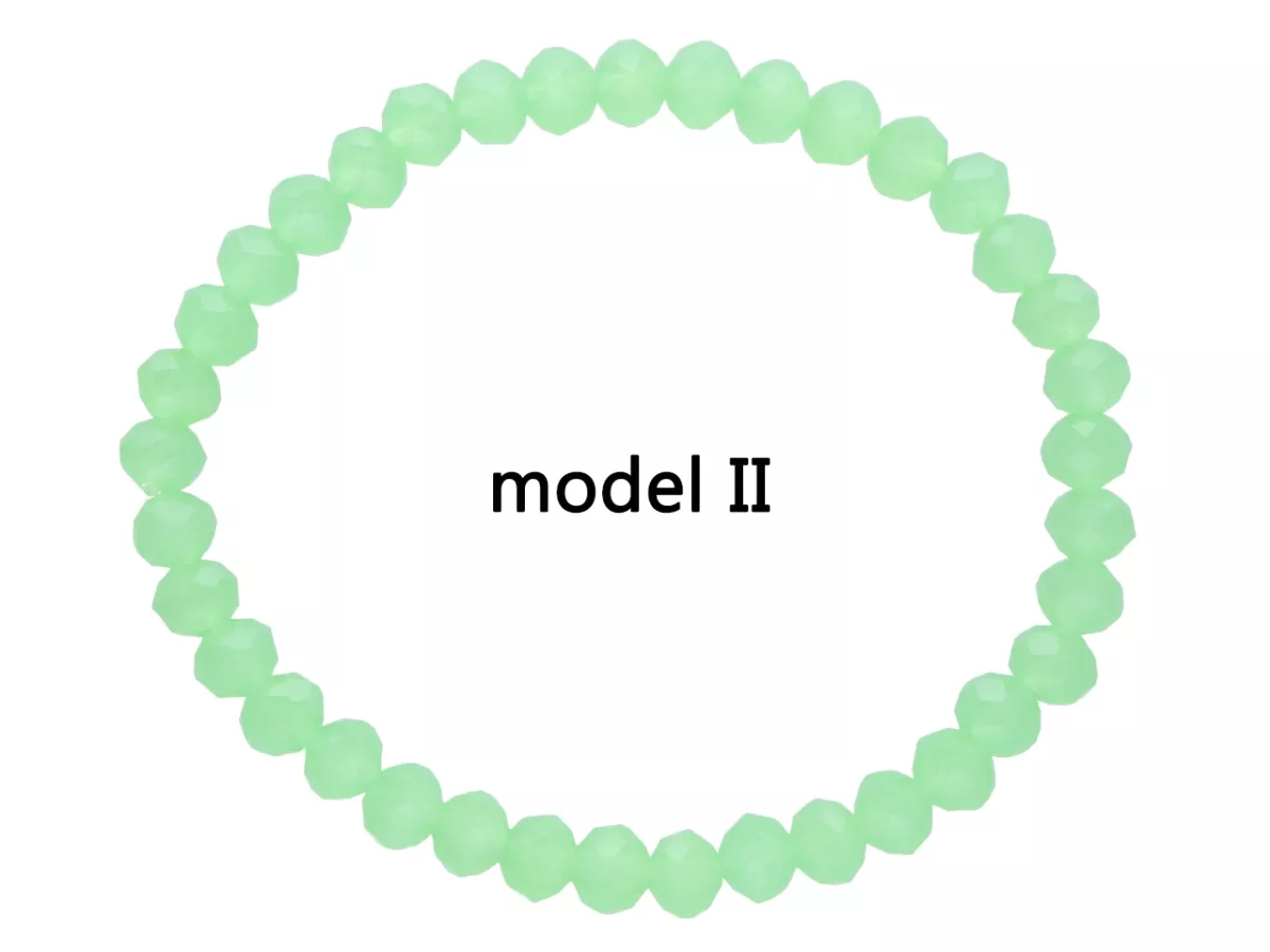 R2J22 BRANSOLETKA KRYSZTAŁKI 6 mm NA GUMCE