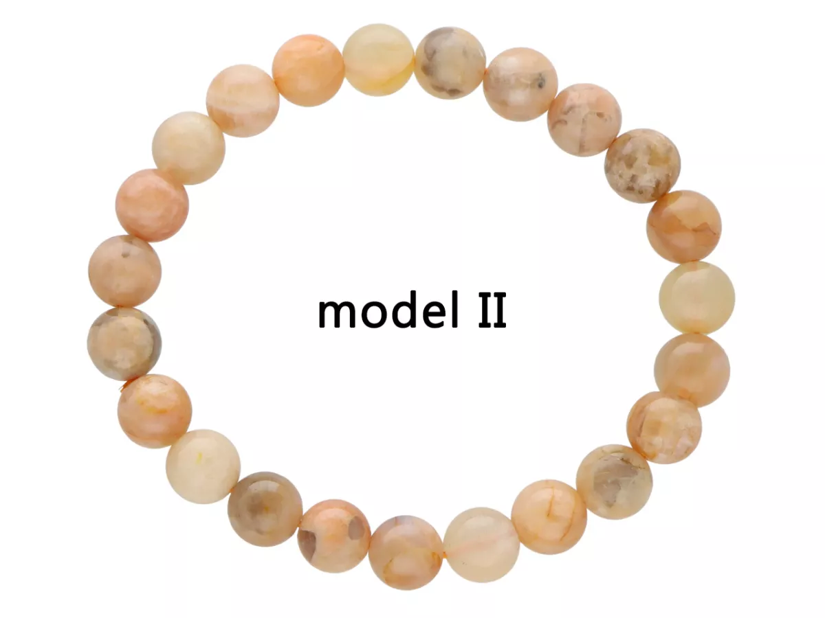 R4J19 BRANSOLETKA KAMIEŃ SŁONECZNY KULE 6,5 mm