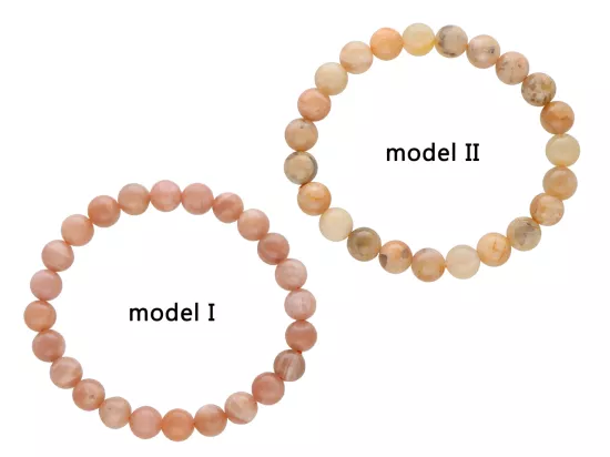 R4J19 BRANSOLETKA KAMIEŃ SŁONECZNY KULE 6,5 mm