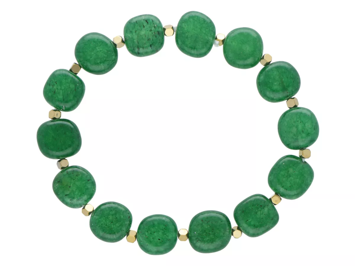 R5D74 BRANSOLETKA AGAT I HEMATYT