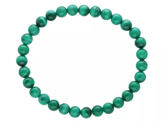 R1X93 BRANSOLETKA MALACHIT LUX KULE 6 mm