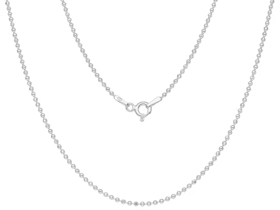 P3L32 ŁAŃCUSZEK KULKOWY 42 cm SREBRO 925