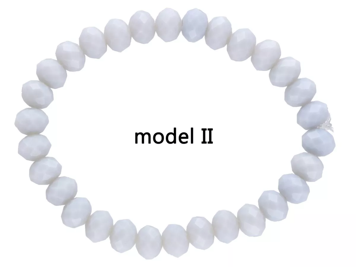 R2X50 BRANSOLETKA KRYSZTAŁKI 8 mm NA GUMCE