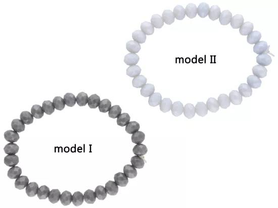 R2X50 BRANSOLETKA KRYSZTAŁKI 8 mm NA GUMCE