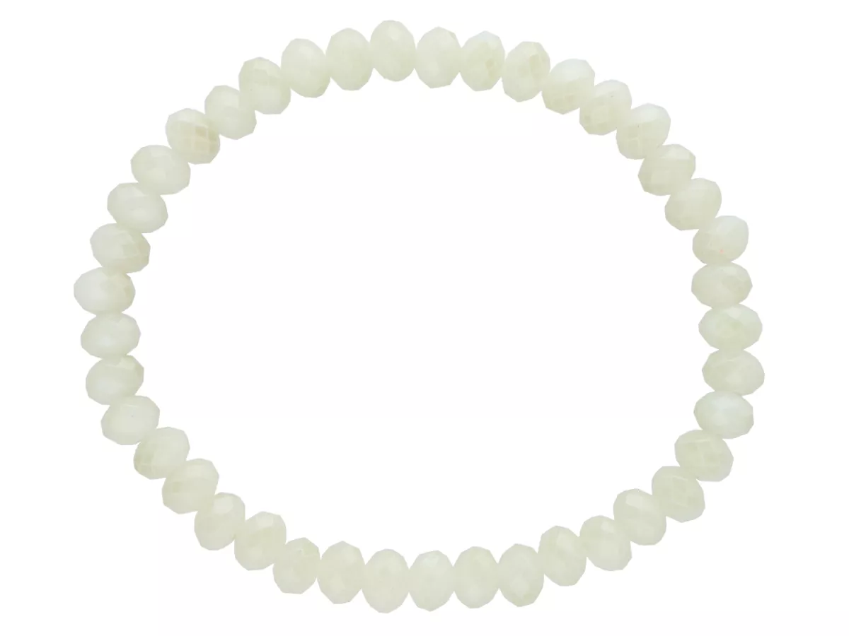 R1P03 BRANSOLETKA KRYSZTAŁKI 6 mm NA GUMCE