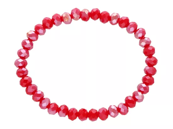 R4D09 BRANSOLETKA KRYSZTAŁKI 6 mm NA GUMCE