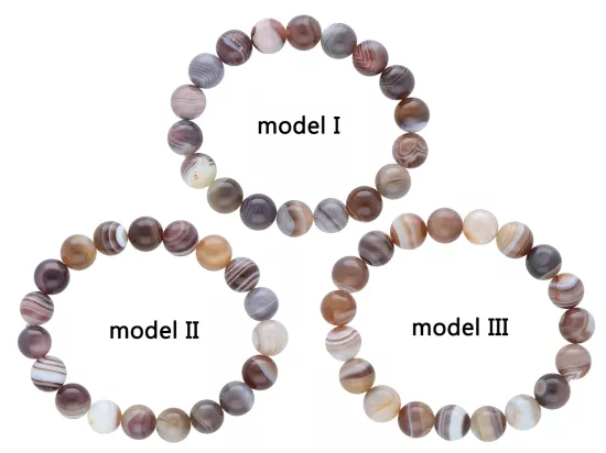 R4B57 BRANSOLETKA AGAT BOTSWANA KULE 10 mm