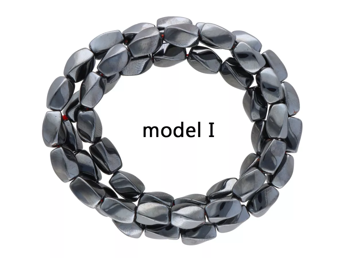 K6A81 HEMATYT ŁEZKI SKRĘCANE 5/8 mm - 1 SZNUR