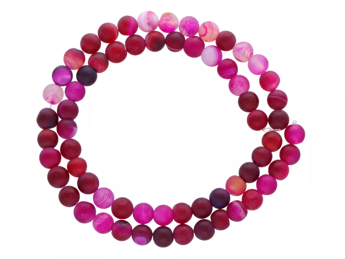 K7G02 AGAT MATOWY KULE 6 mm - 1 SZNUR