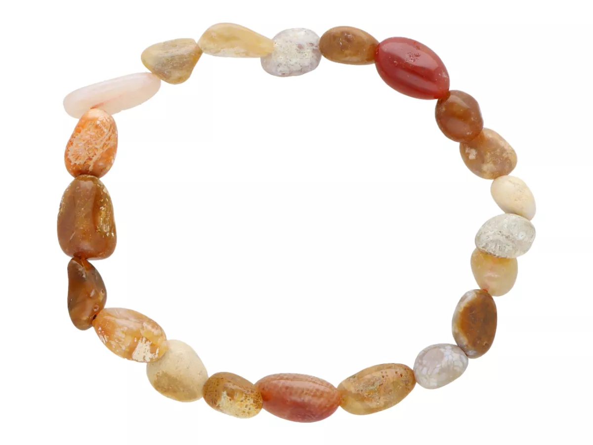 R5F26 BRANSOLETKA JADEIT KORALOWY