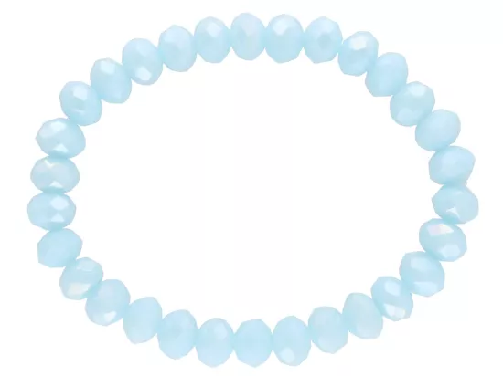 R1P27 BRANSOLETKA KRYSZTAŁKI 8 mm NA GUMCE