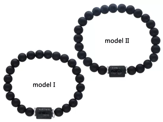 R4E90 BRANSOLETKA LAWA PRASOWANA KULE 8 mm - KOZIOROŻEC