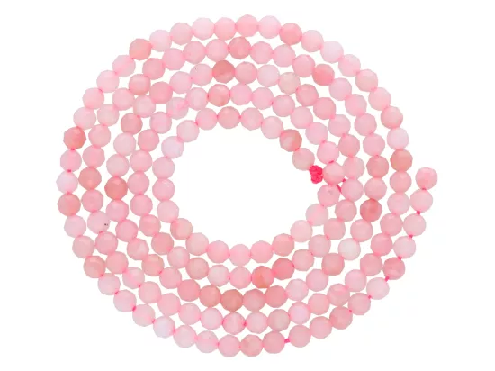 K6Y00 OPAL RÓŻOWY KULE FASETOWANE 2,5 mm - 1 SZNUR