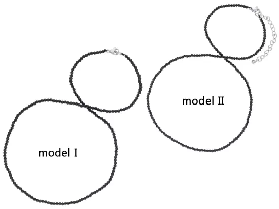N3E45 NASZYJNIK SPINEL KULE FASETOWANE 2 mm