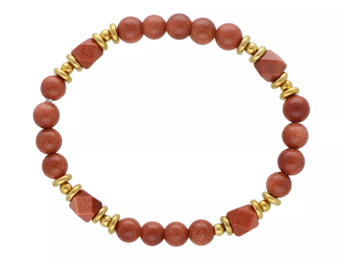 R5E51 BRANSOLETKA PIASEK PUSTYNI I STAL CHIRURGICZNA