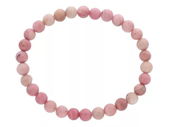 R3P36 BRANSOLETKA RODONIT MATOWY KULE 6,5 mm