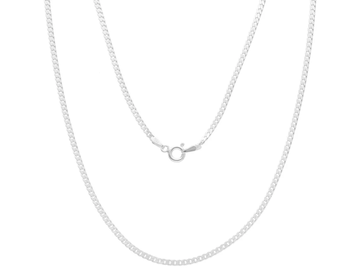 P3L31 ŁAŃCUSZEK PANCERKA 50 cm SREBRO 925