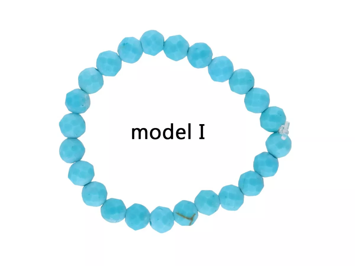 R3B79 PIERŚCIONEK TURKUS KULE FASETOWANE 2,5 mm