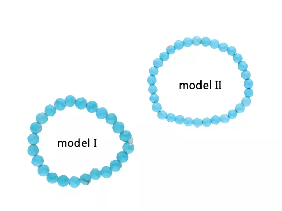 R3B79 PIERŚCIONEK TURKUS KULE FASETOWANE 2,5 mm