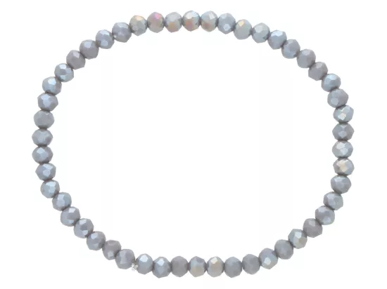 R4F80 BRANSOLETKA KRYSZTAŁKI 4 mm NA GUMCE