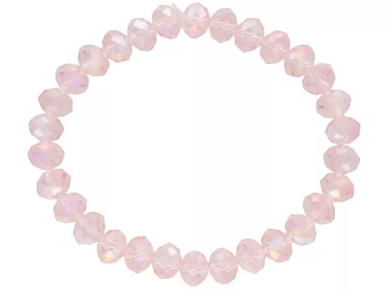 B1D60 BRANSOLETKA KRYSZTAŁKI 8 mm NA GUMCE