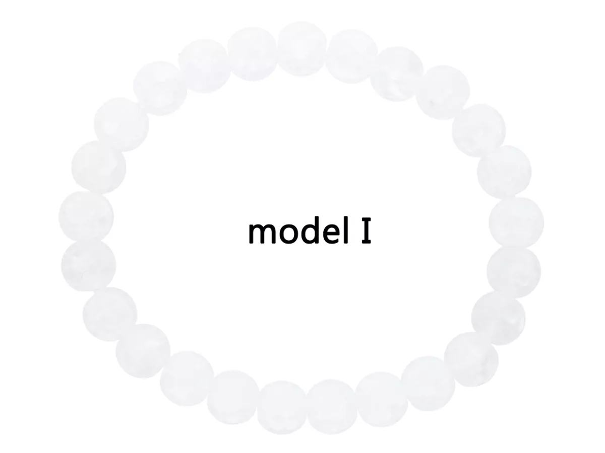 R3N39 BRANSOLETKA KRYSZTAŁ LODOWY MATOWY KULE 8 mm