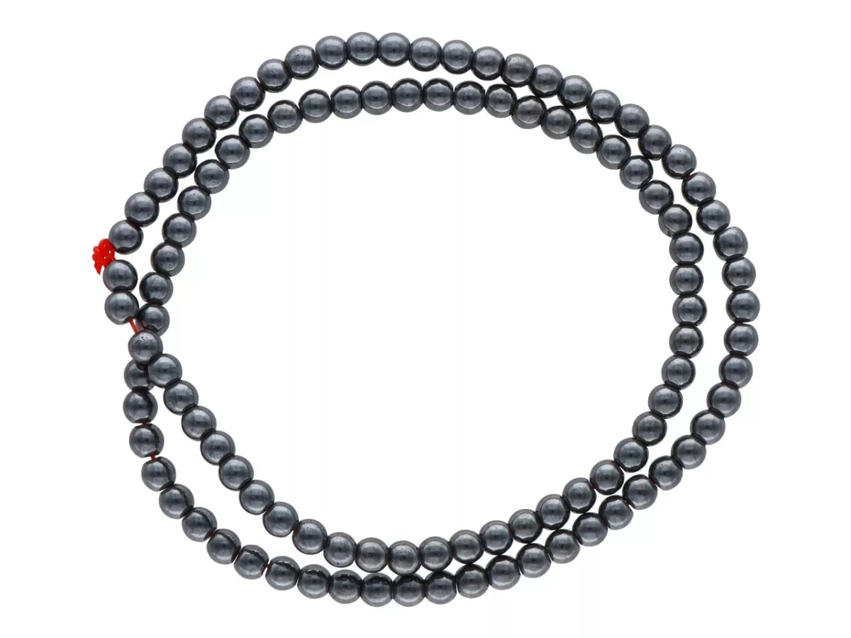 K5A08 HEMATYT KULE 4 mm - 1 SZNUR