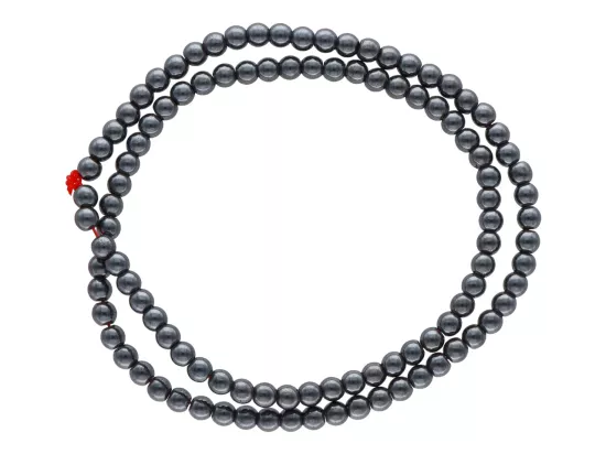 K5A08 HEMATYT KULE 4 mm - 1 SZNUR