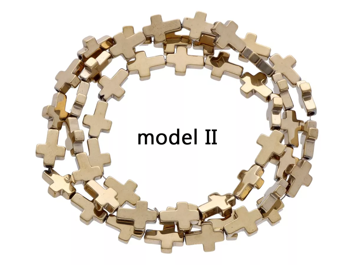 K6Z36 HEMATYT KRZYŻYKI 6/8 mm - 1 SZNUR