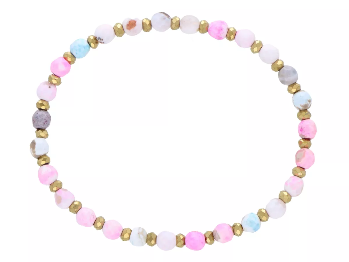 R5D27 BRANSOLETKA AGAT I HEMATYT