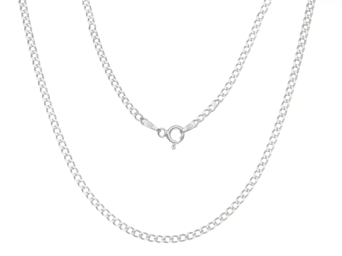 P3K80 ŁAŃCUSZEK PANCERKA 55 cm SREBRO 925