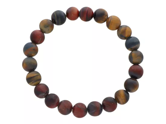 R3N54 BRANSOLETKA TYGRYSIE OKO MATOWE KULE 8,5 mm