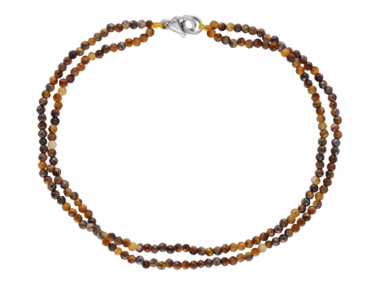 R3B38 BRANSOLETKA TYGRYSIE OKO KULE FASETOWANE 2 mm